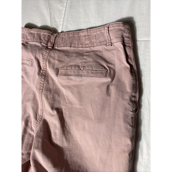 Loft Womens Straight Leg Ankle Pants Pink Pockets Size 6 - Picture 8 of 9